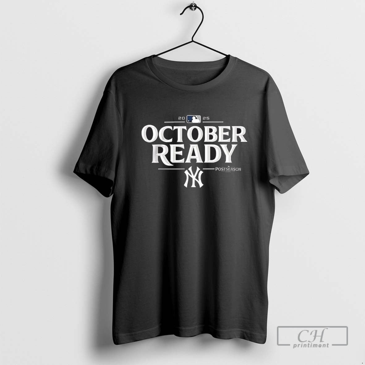New York Yankees Mlb 2025 Postseason October Ready Baseball V Neck