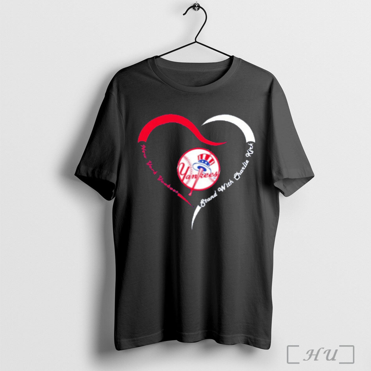 New York Yankees Stand With Charlie Kirk Heart T Shirt