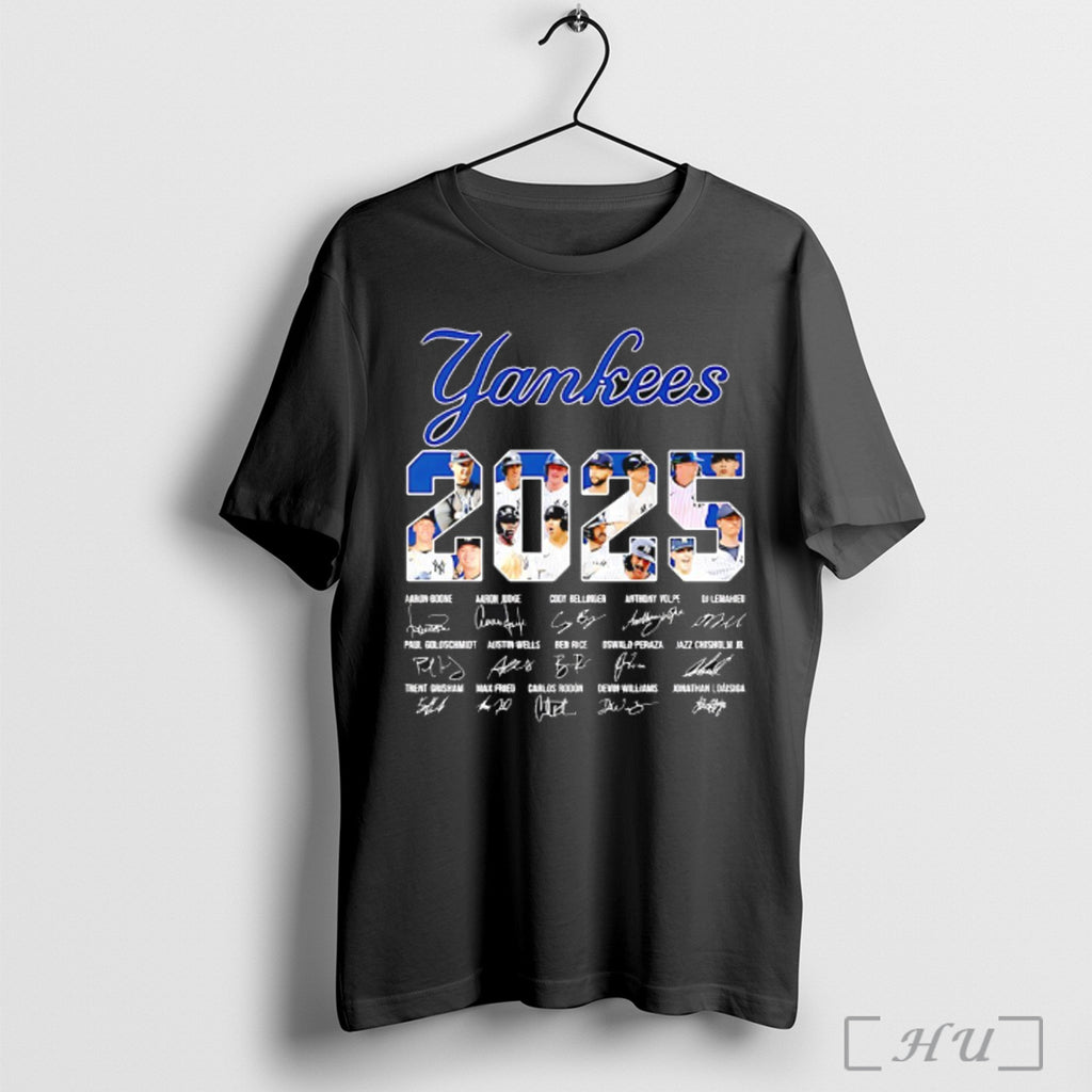 New York Yankees Baseball 2025 Signatures Graphic T Shirt
