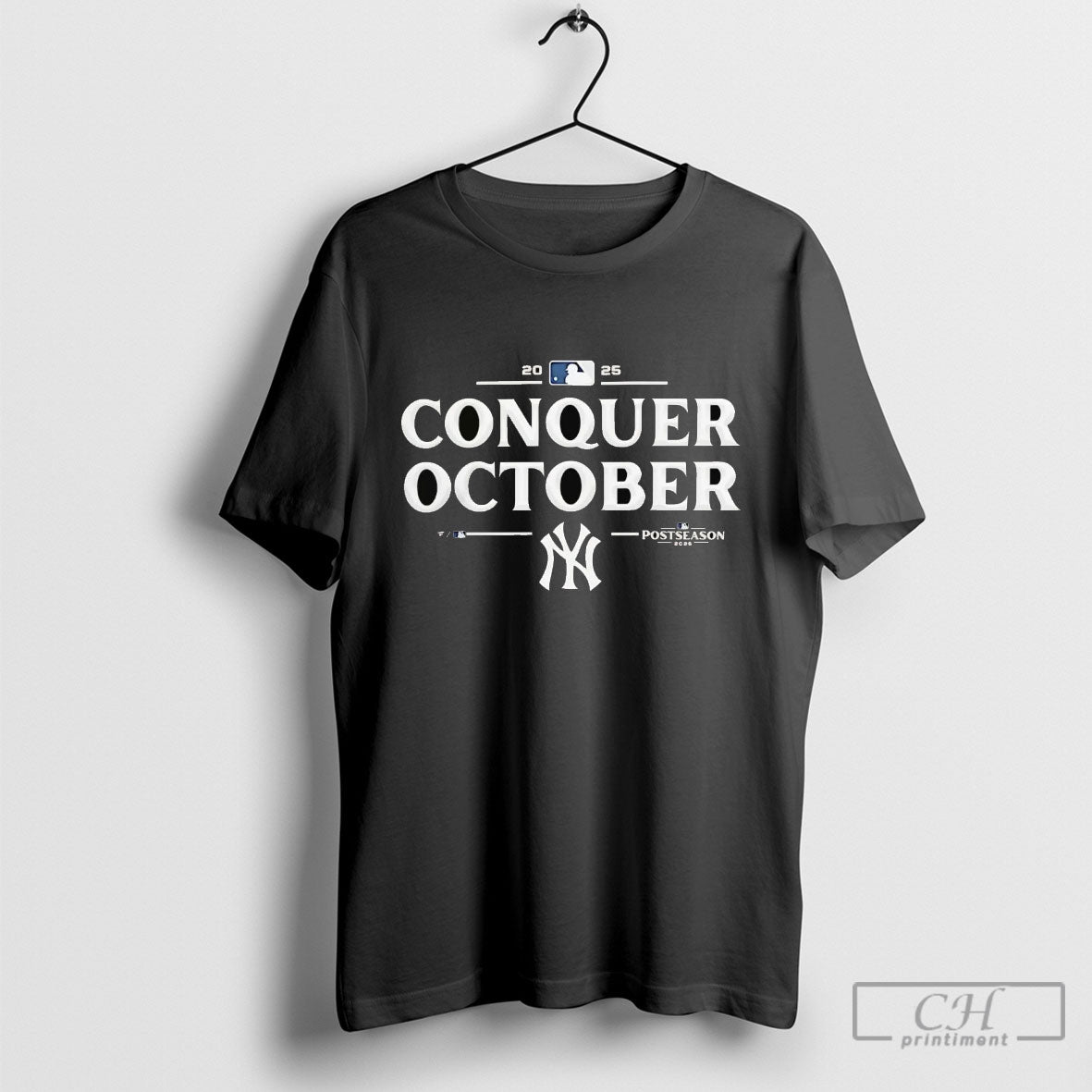 New York Yankees Conquer October 2025 Mlb Postseason Shirt Sweater