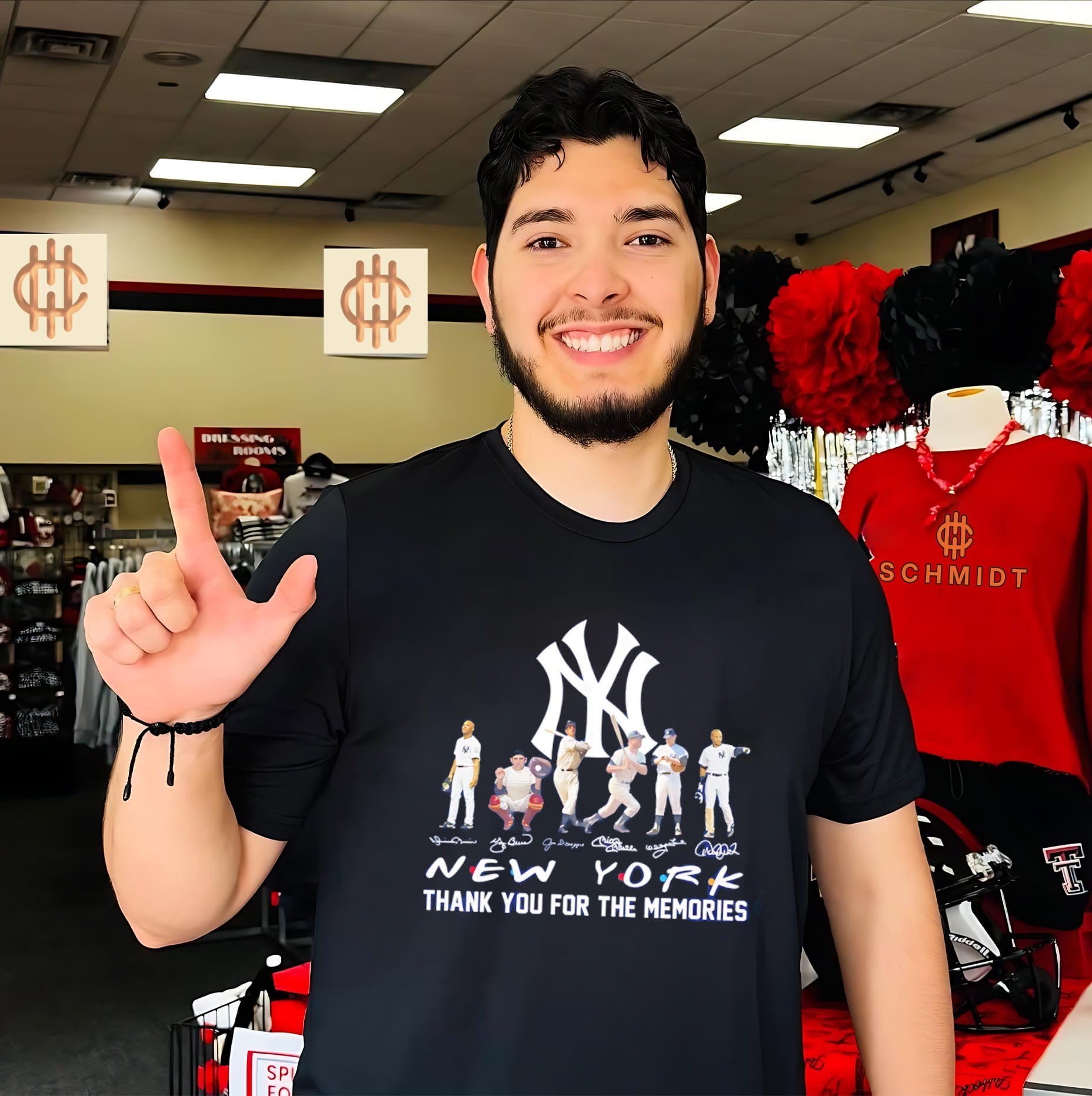 New York Yankees thank you for the memories team collage shirt