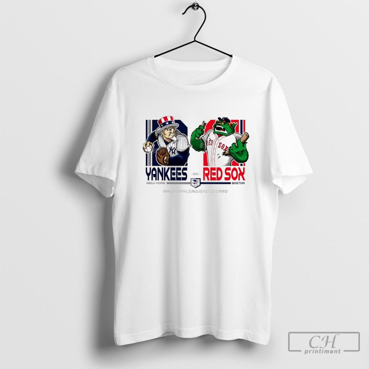 New York Yankess Vs Boston Red Sox American Leaguewild Card Mascot Shirt Sweater