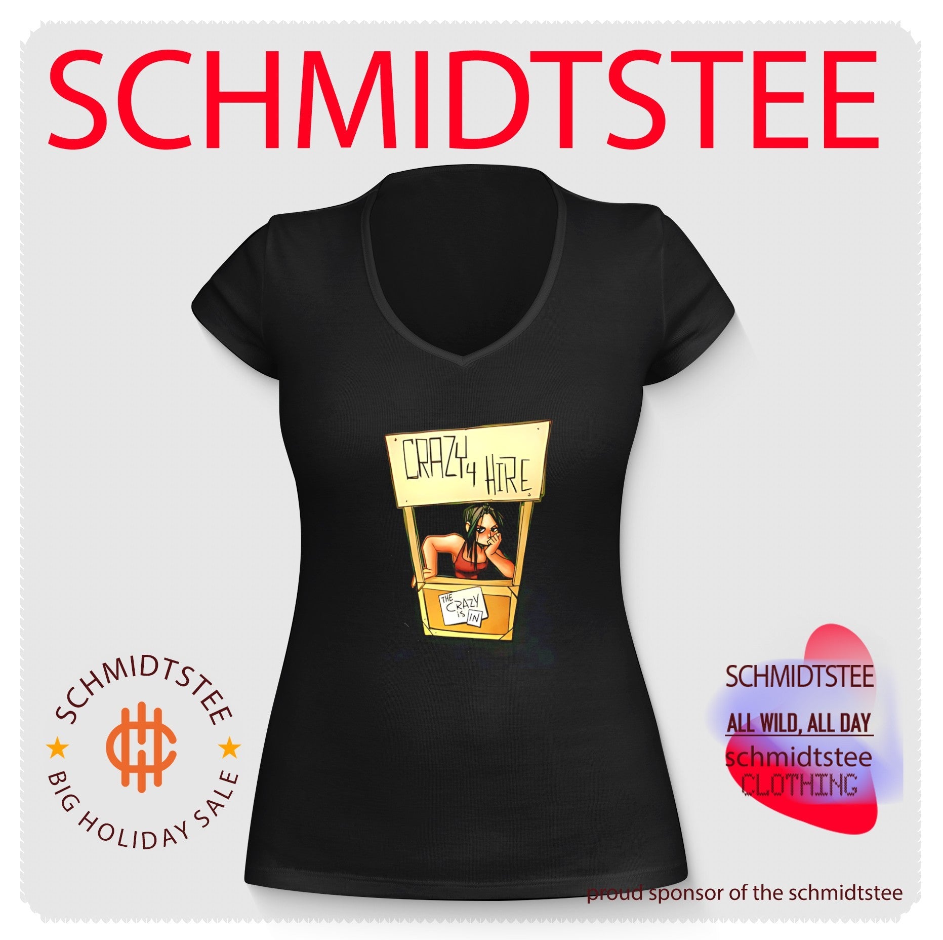 Nikki Storm crazy 4 hire the crazy is in illustration shirt
