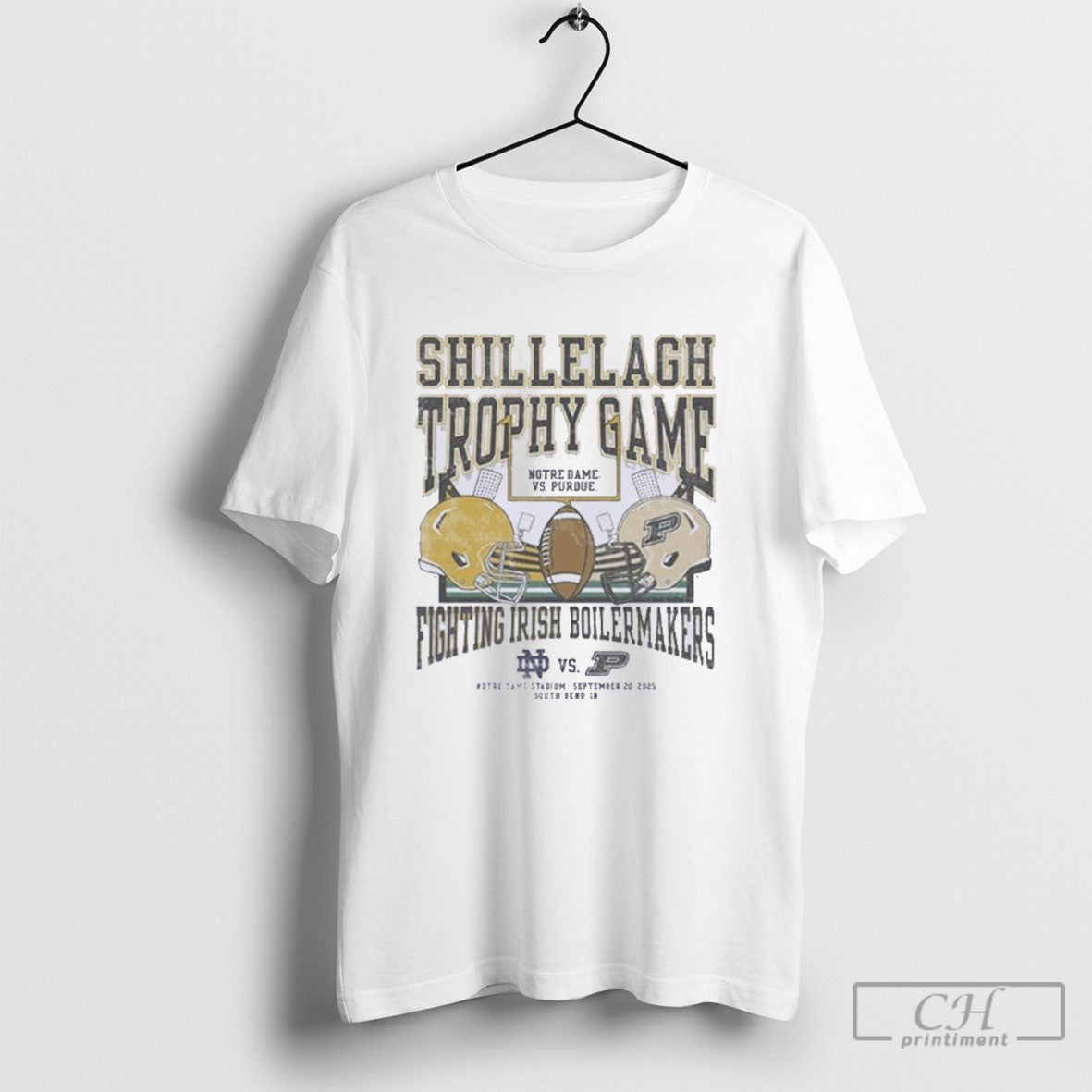 Notre Dame Fighting Irish Vs Purdue Boilermakers 2025 Shillelagh Trophy Game Shirt Sweater
