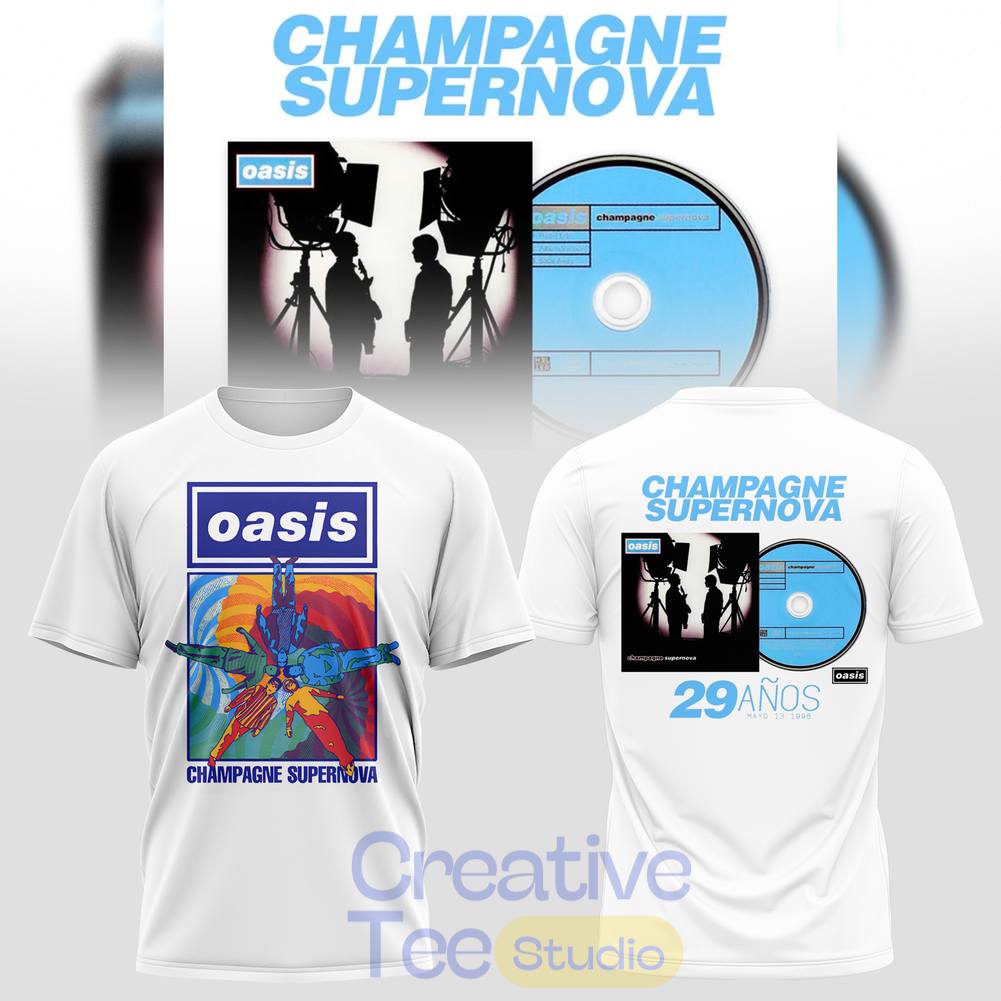 OASIS 30 years of “Champagne Supernova” Tee Hoodie