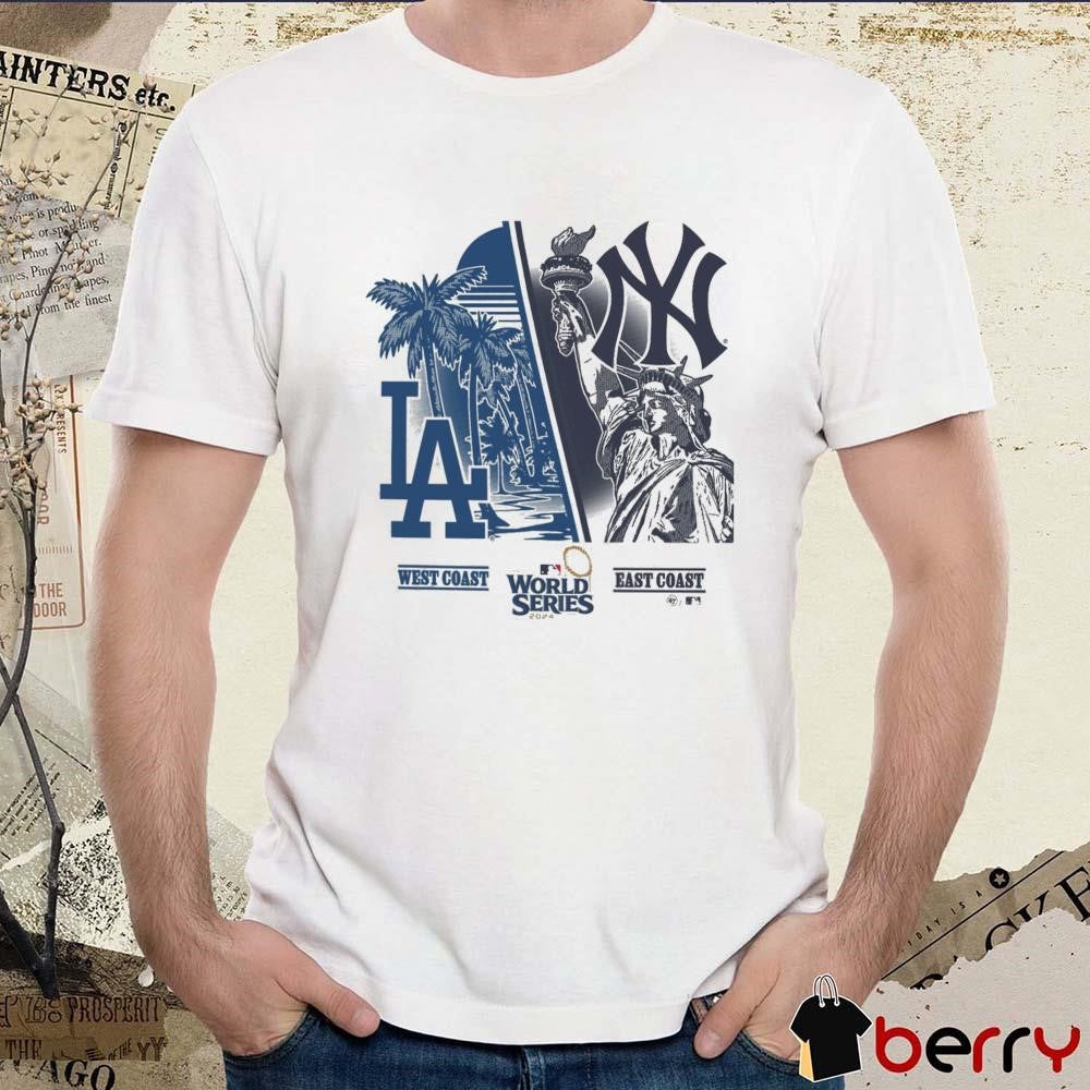 2024 East Coast Los Angeles Dodgers vs. West Coast New York Yankees MLB World Series Vintage t-shirt
