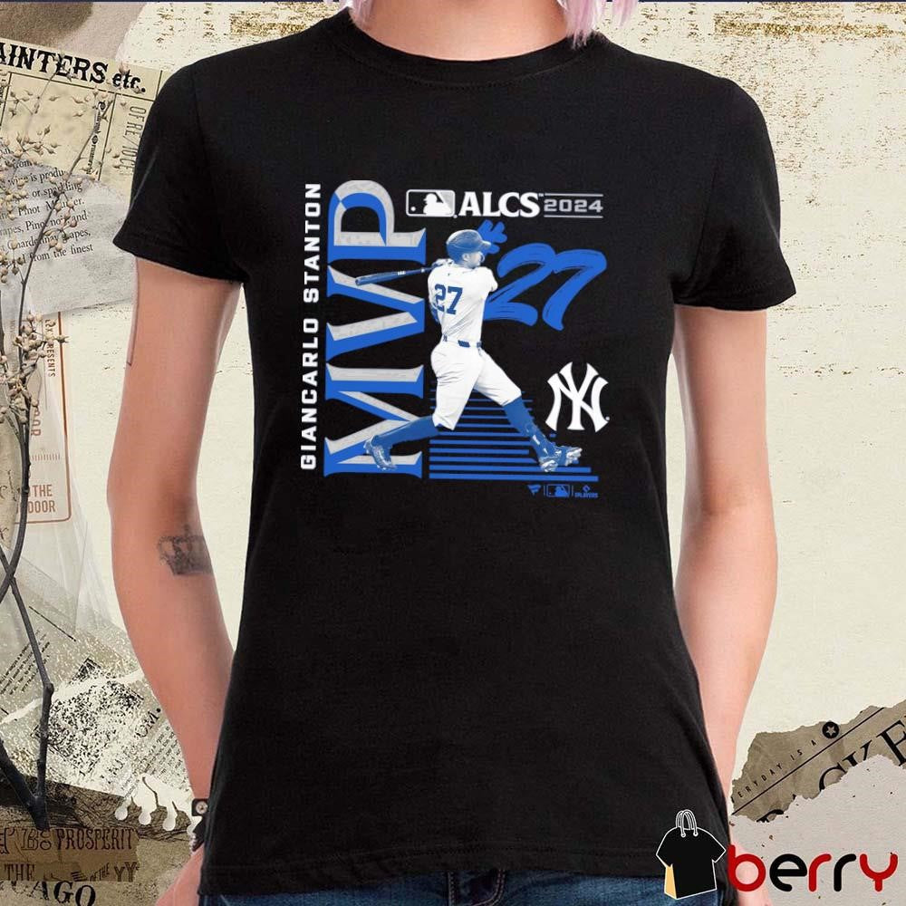 2024 New York Yankees Giancarlo Stanton MLB American League Championship Series MVP Name and Number t-shirt