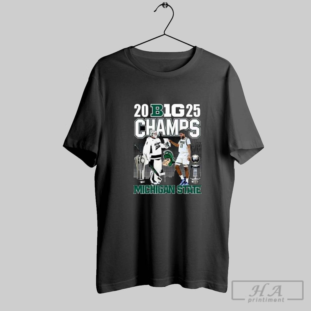 Official 2025 Big Champs Michigan State Hockey And Michigan State Spartans