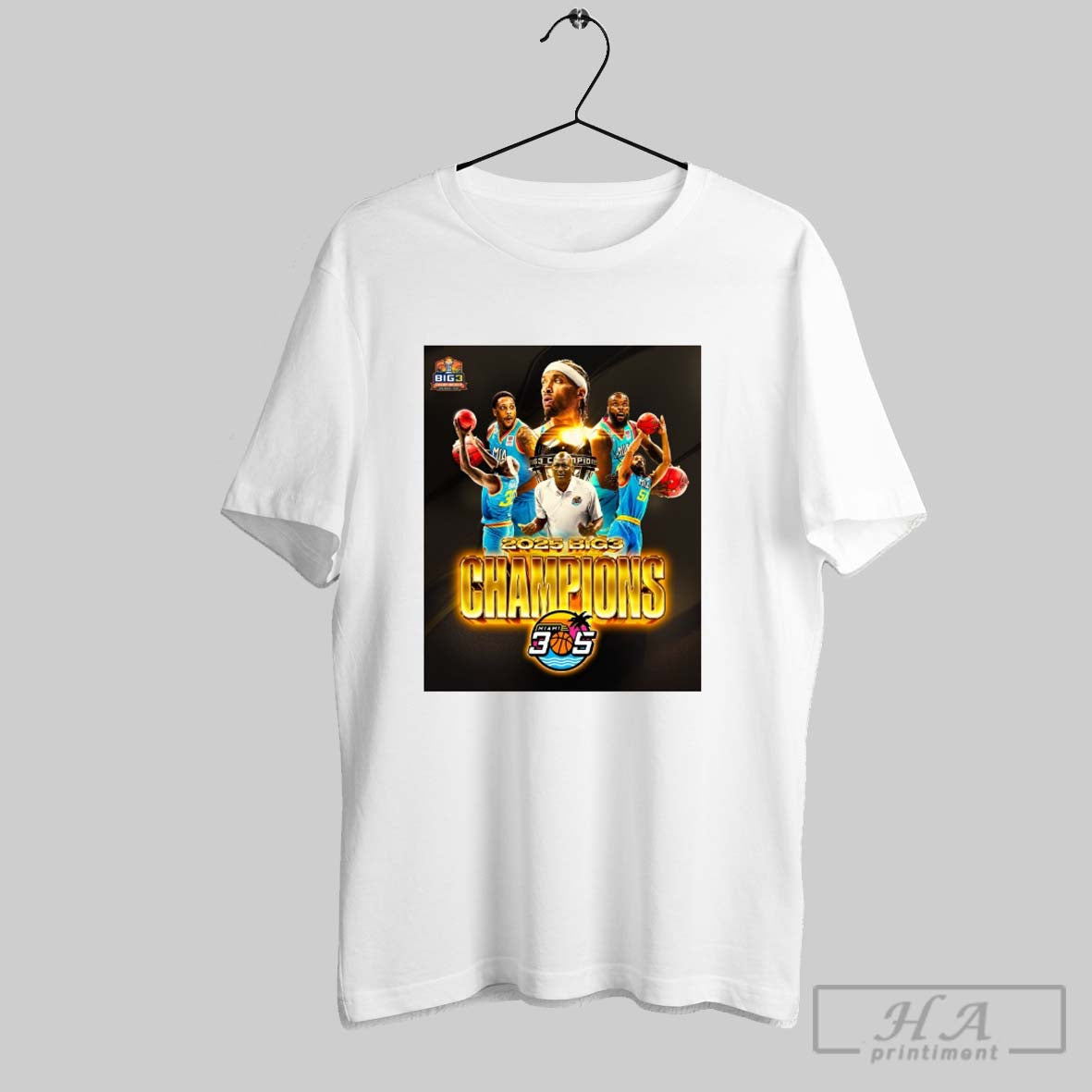 Official 2025 Big3 Champions Miami 305 Beasley Chalmers Stephenson Reginald And Cooper Poster