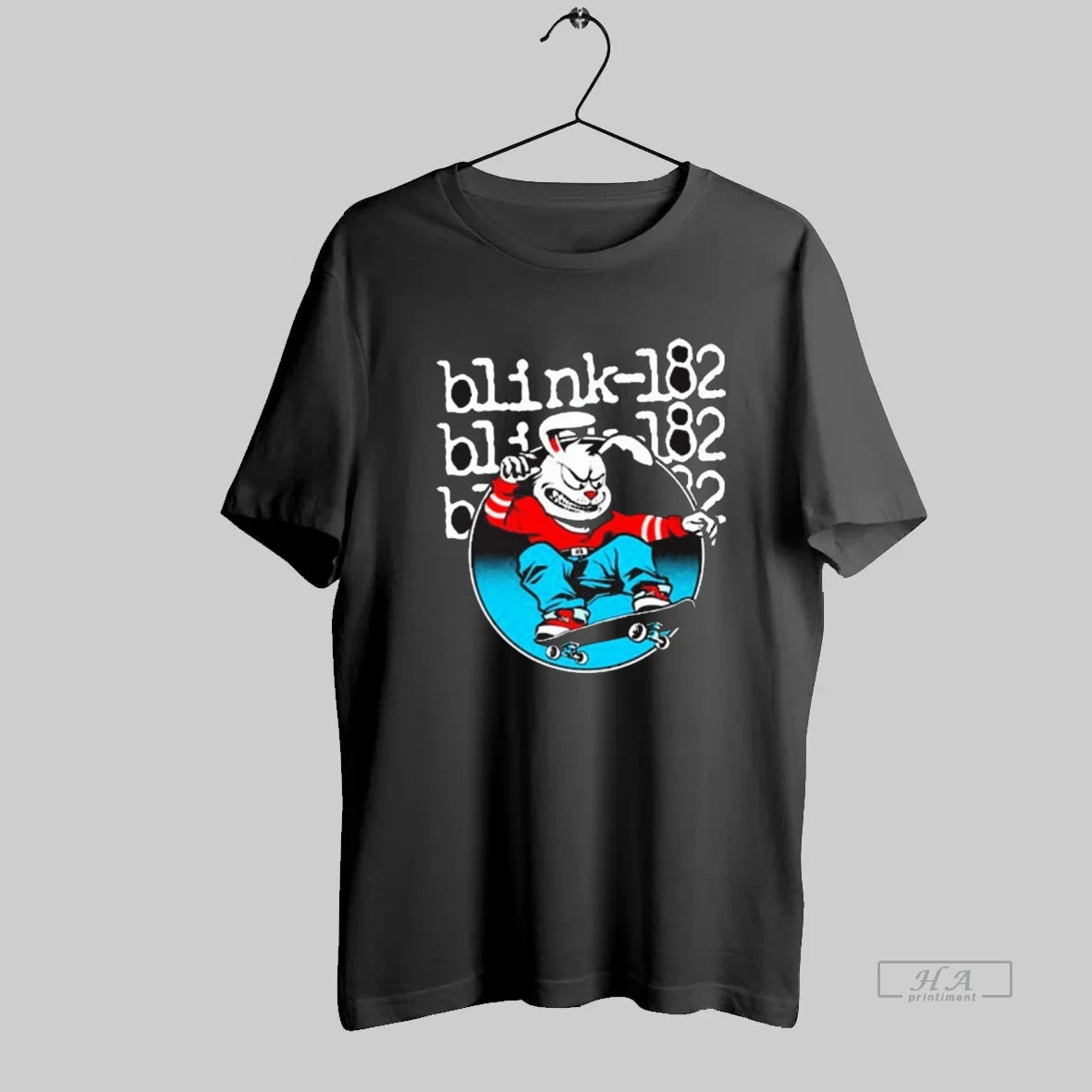 Official 2025 Blink 182 Skateboard Bunny Graphic