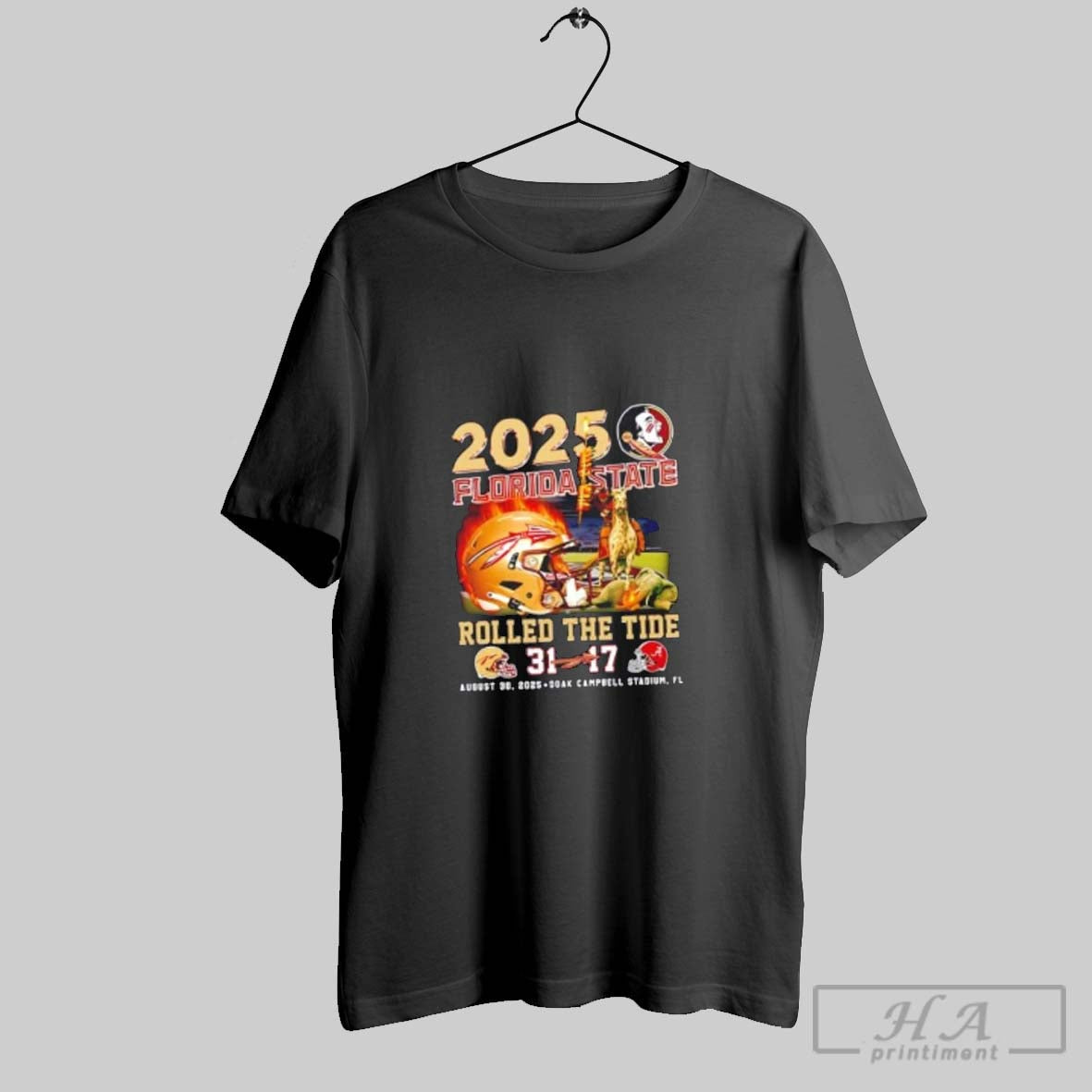 Official 2025 Florida State Seminoles Rolled The Tide August 30 2025 Doak Campbell Stadium