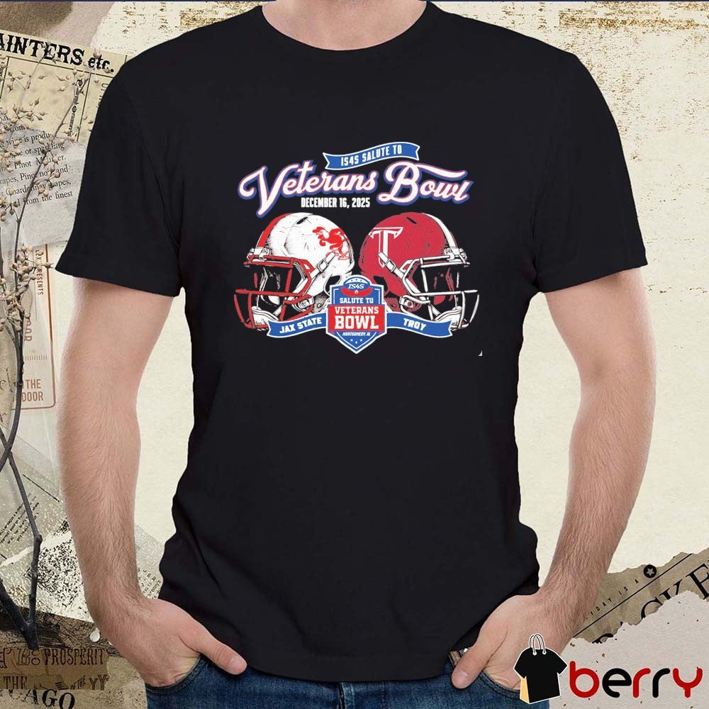 2025 IS4S Salute to Veterans Bowl Jacksonville State Gamecocks Vs Troy Trojans December 16 Helmets t-shirt