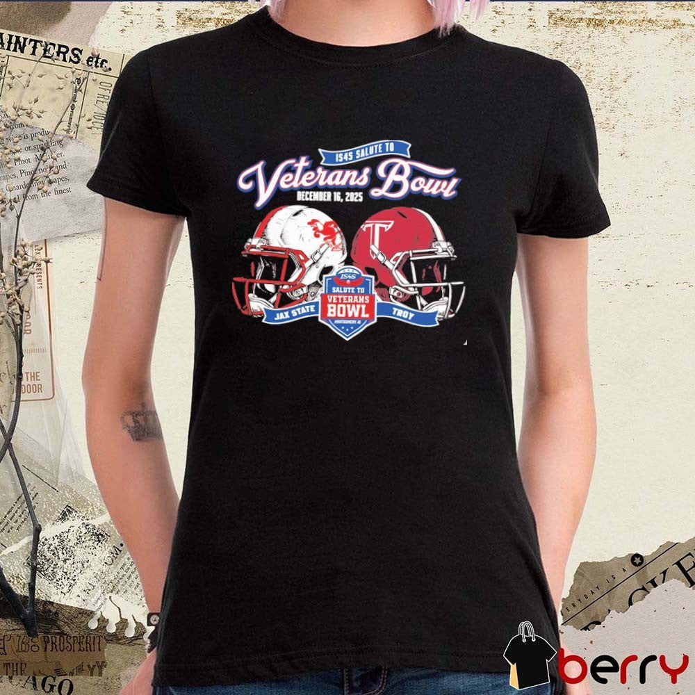2025 IS4S Salute to Veterans Bowl Jacksonville State Gamecocks Vs Troy Trojans December 16 Helmets t-shirt