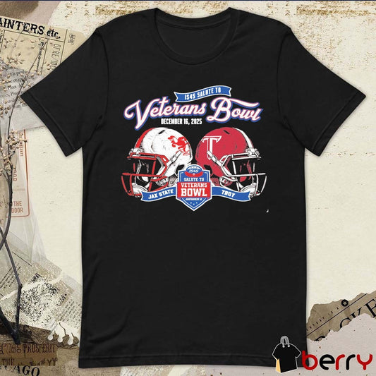 2025 IS4S Salute to Veterans Bowl Jacksonville State Gamecocks Vs Troy Trojans December 16 Helmets t-shirt