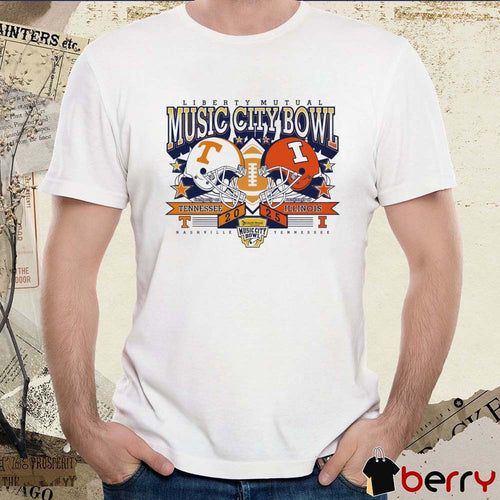 2025 Liberty Mutual Music City Bowl Tennessee Volunteers Vs Illinois Fighting Illini Nashville TN Helmets t-shirt