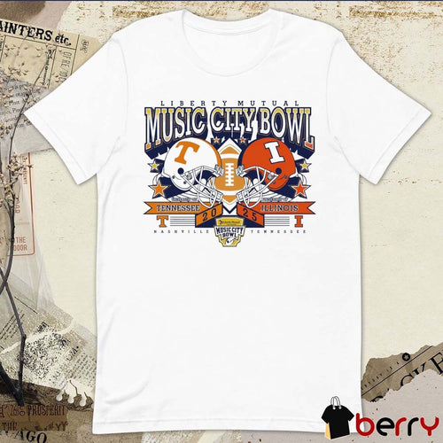2025 Liberty Mutual Music City Bowl Tennessee Volunteers Vs Illinois Fighting Illini Nashville TN Helmets t-shirt