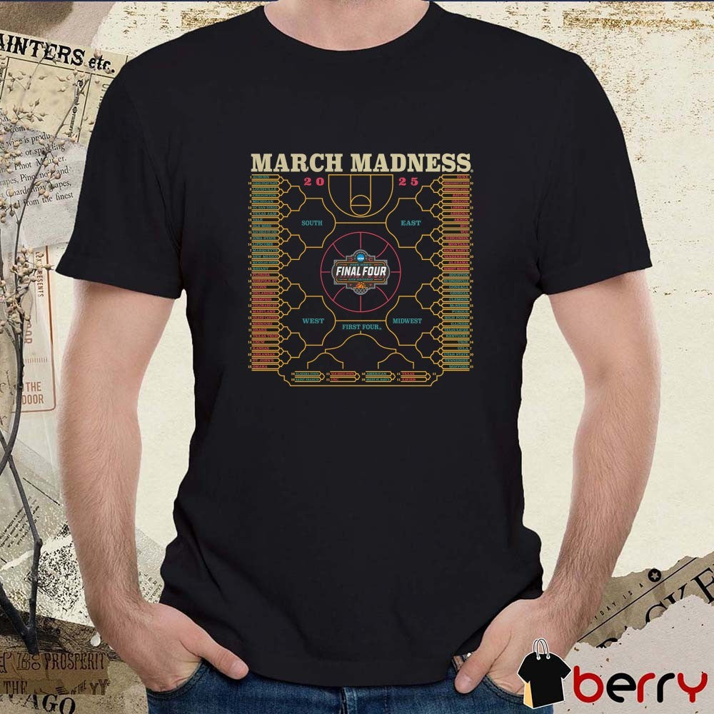 2025 Men’s Basketball Tournament March Madness Bank Shot South East Midwest West First Tour t-shirt