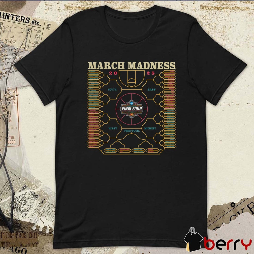 2025 Men’s Basketball Tournament March Madness Bank Shot South East Midwest West First Tour t-shirt