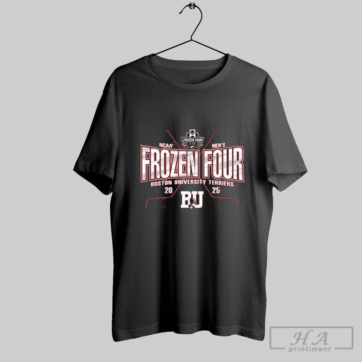 Official 2025 Ncaa Frozen Four Mens Ice Hockey Tournament Boston Terriers University Logo