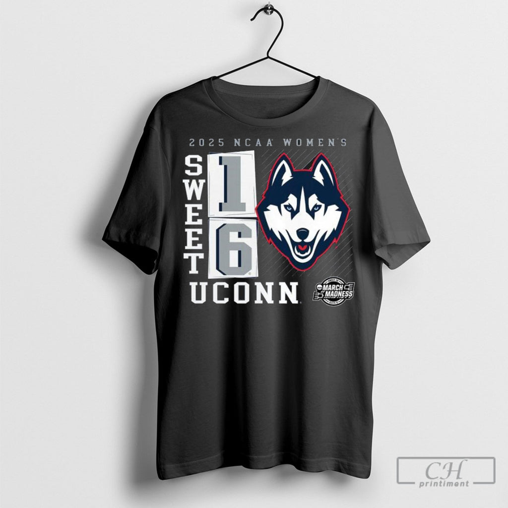 Official 2025 Ncaa Womens Uconn Huskies Sweet 16 March Madness Shirt