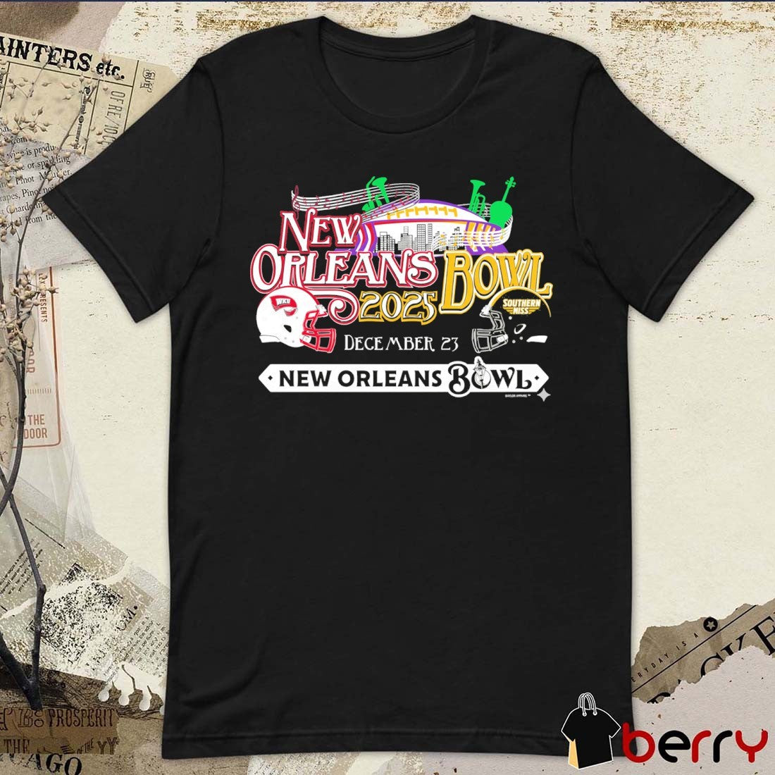2025 New Orleans Bowl Western Kentucky Hilltoppers Vs Southern Miss Golden Eagles December 23, 2025 Helmets t-shirt