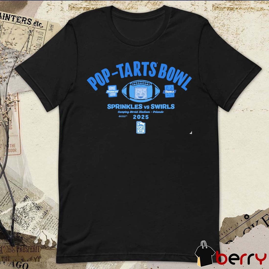 2025 Pop-Tarts Bowl 2-Team Sprinkles vs Swirls Camping World Stadium Orlando t-shirt