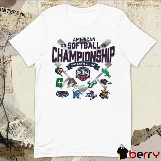 2026 American Softball Championship Greenville, NC East Carolina Teams t-shirt