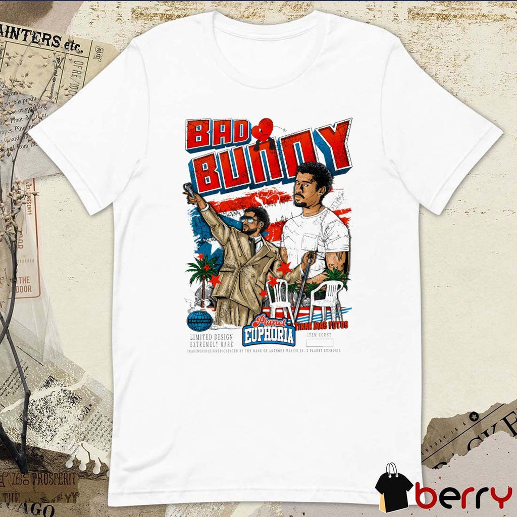 2026 Bad Bunny Planet Euphoria Tirar Mas Fotos Art t-shirt