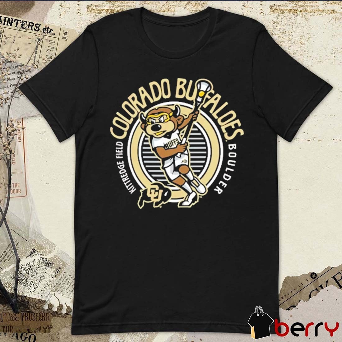 2026 Colorado Buffaloes Boulder Kittredge Field Mascot Lacrosse Layout t-shirt