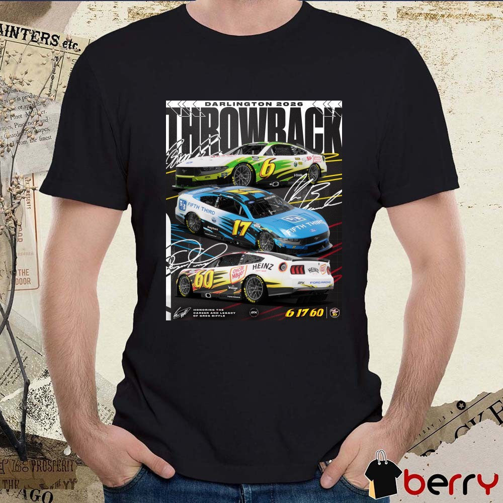 2026 Darlington Throwback Honoring The Career And Legacy Of Greg Biffle Signatures t-shirt