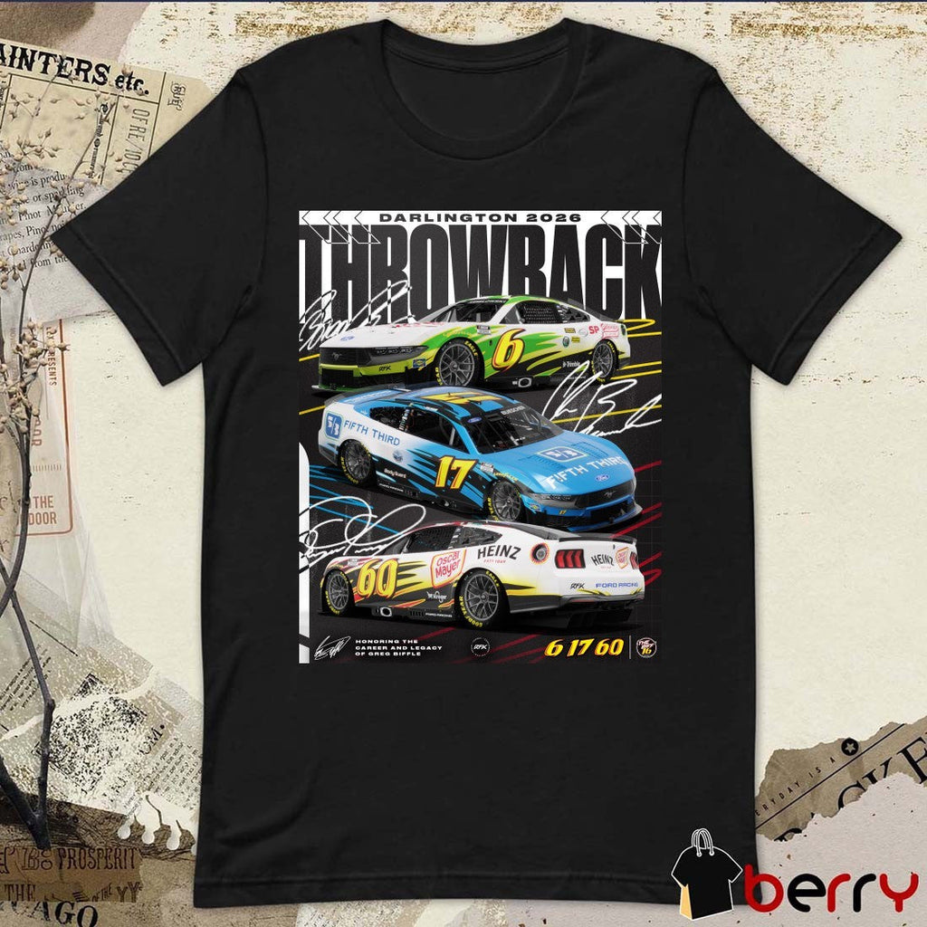 2026 Darlington Throwback Honoring The Career And Legacy Of Greg Biffle Signatures t-shirt