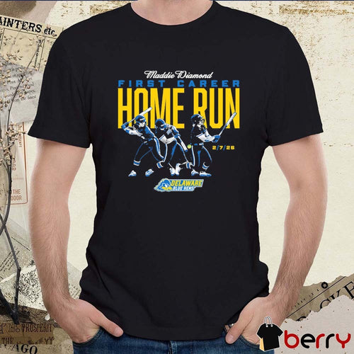 2026 Delaware Blue Hens NCAA Softball Madeline Diamond First Career Home Run Individual Caricature t-shirt