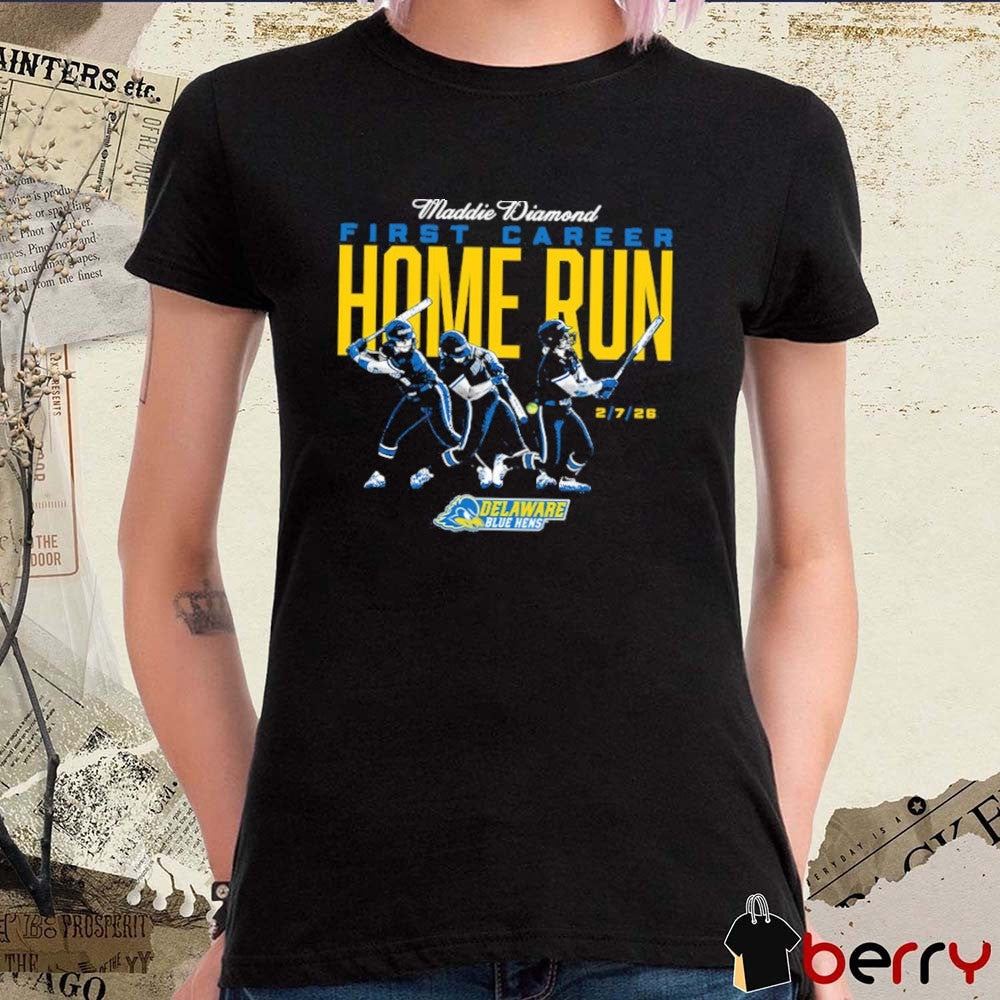 2026 Delaware Blue Hens NCAA Softball Madeline Diamond First Career Home Run Individual Caricature t-shirt