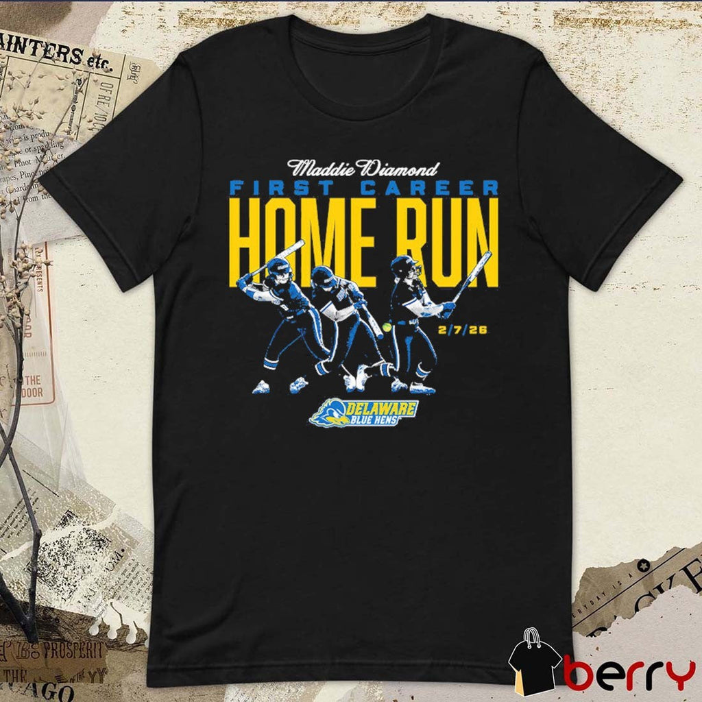 2026 Delaware Blue Hens NCAA Softball Madeline Diamond First Career Home Run Individual Caricature t-shirt