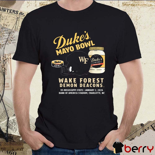 2026 Duke’s Mayo Bowl Wake Forest Demon Deacons Vs Mississippi State Jan 2 Charlotte NC Helmet t-shirt