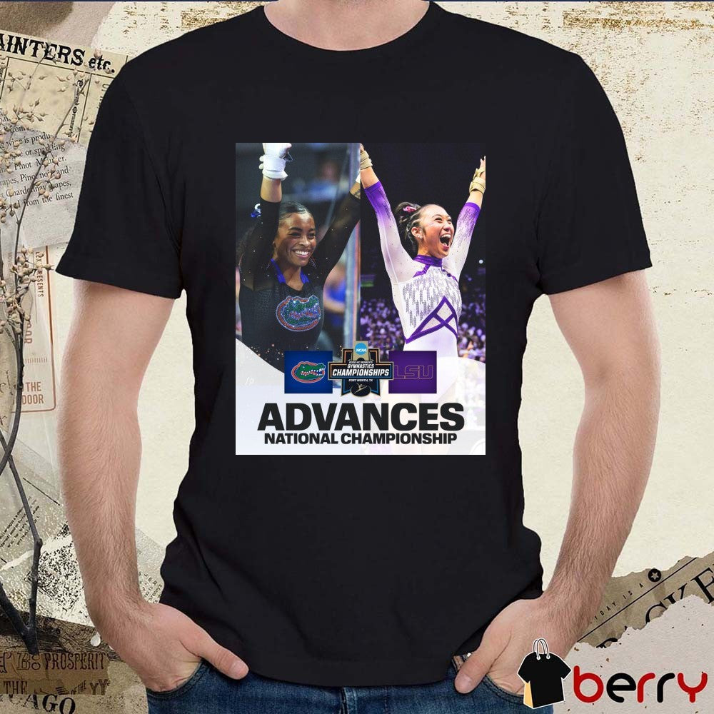 2026 Florida Gators Vs LSU Tigers NCAA Women’s Gymnastics Advances National Championship Poster t-shirt