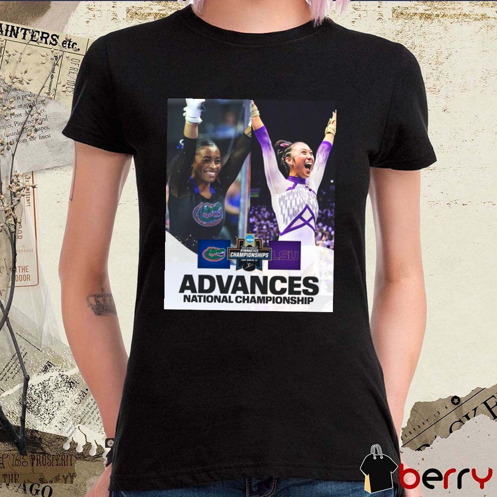 2026 Florida Gators Vs LSU Tigers NCAA Women’s Gymnastics Advances National Championship Poster t-shirt