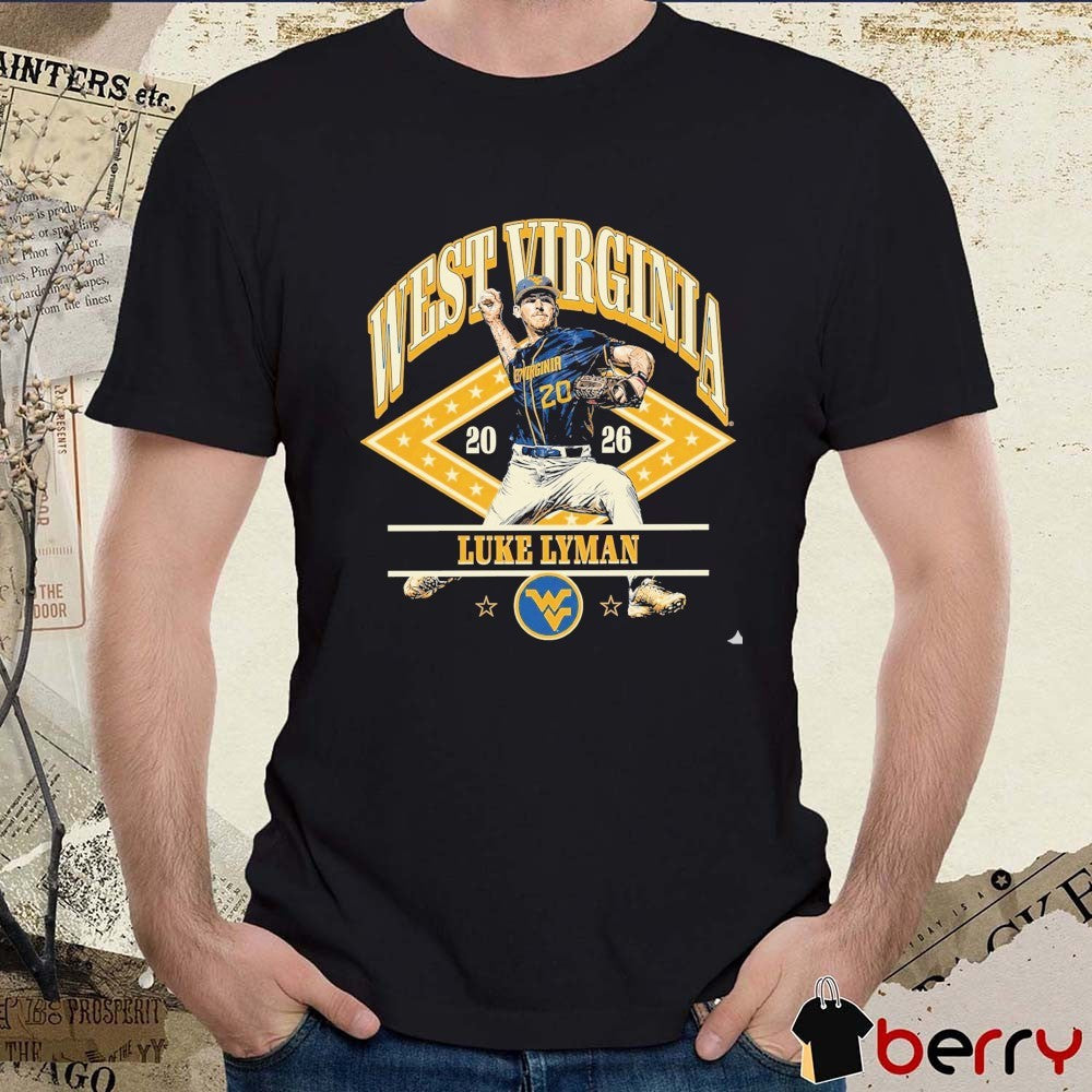 2026 Luke Lyman West Virginia Mountaineers Baseball Illustrated t-shirt