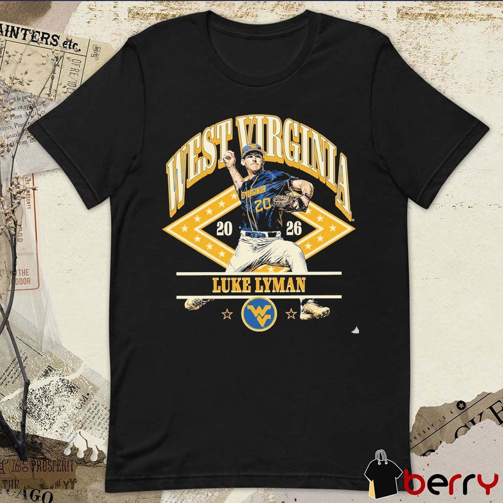 2026 Luke Lyman West Virginia Mountaineers Baseball Illustrated t-shirt