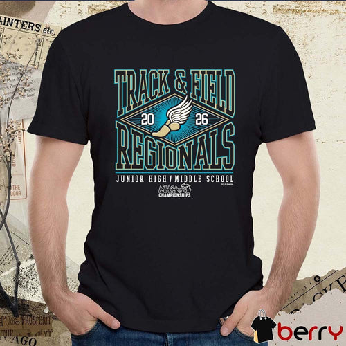 2026 MHSAA Championships Track & Field Junior High Middle School Regionals Logo t-shirt