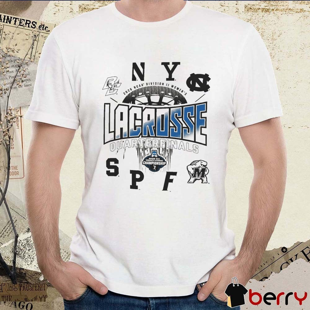 2026 NCAA Division I Men’s Lacrosse Championship Quarterfinals Teams Black and White Logo t-shirt