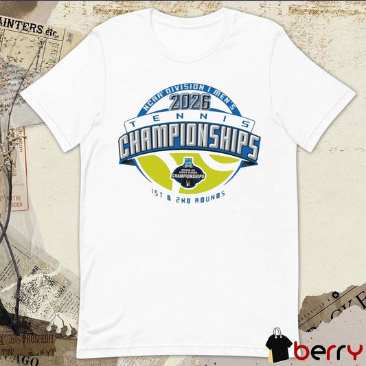 2026 NCAA Division I Men’s Tennis 1st and 2nd Rounds Champion Logo t-shirt