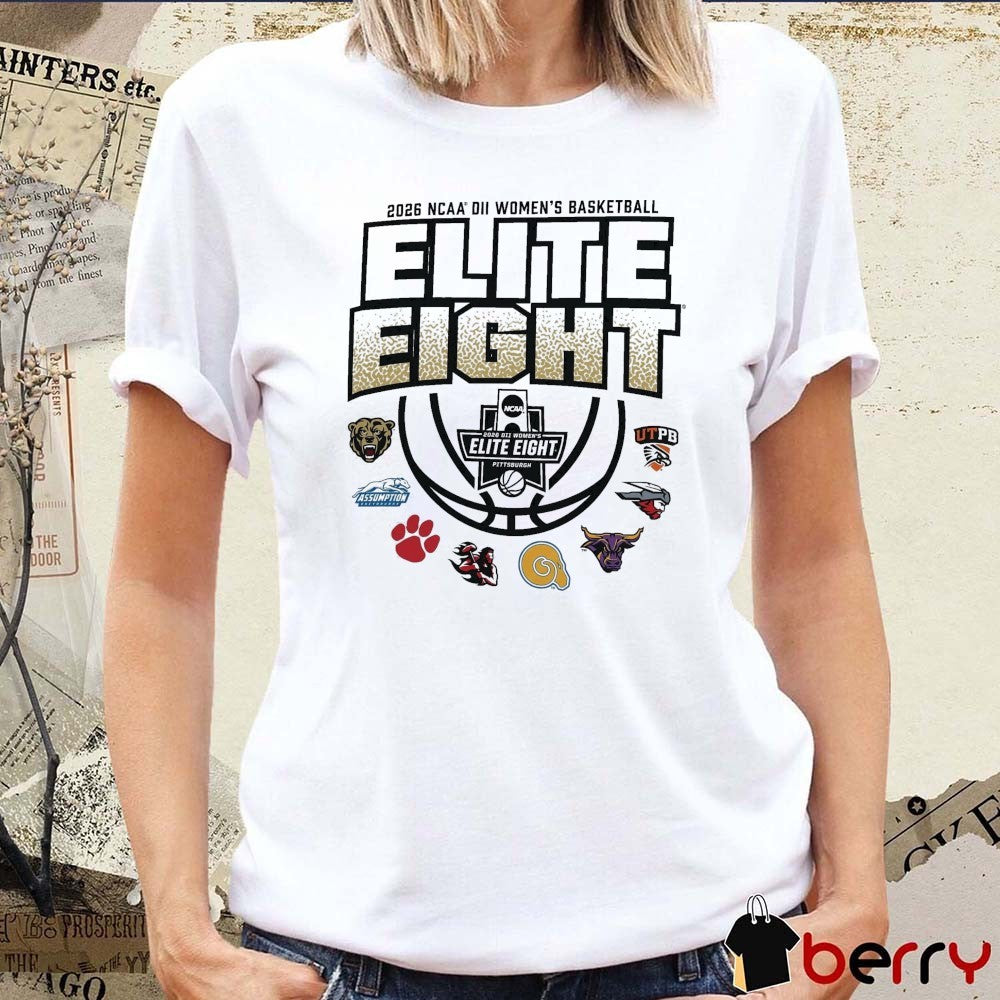 2026 NCAA Division II Women’s Basketball Elite Eight Pittsburgh, Pennsylvania All Team Logo t-shirt
