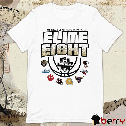 2026 NCAA Division II Women’s Basketball Elite Eight Pittsburgh, Pennsylvania All Team Logo t-shirt