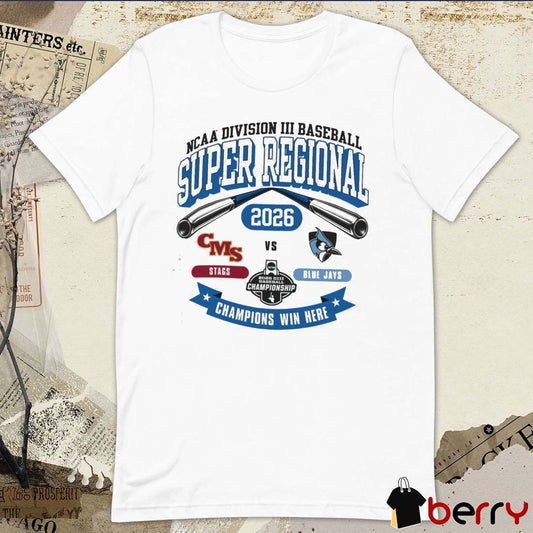 2026 NCAA Division III Baseball Super Regional Johns Hopkins Stags Vs Blue Jays t-shirt