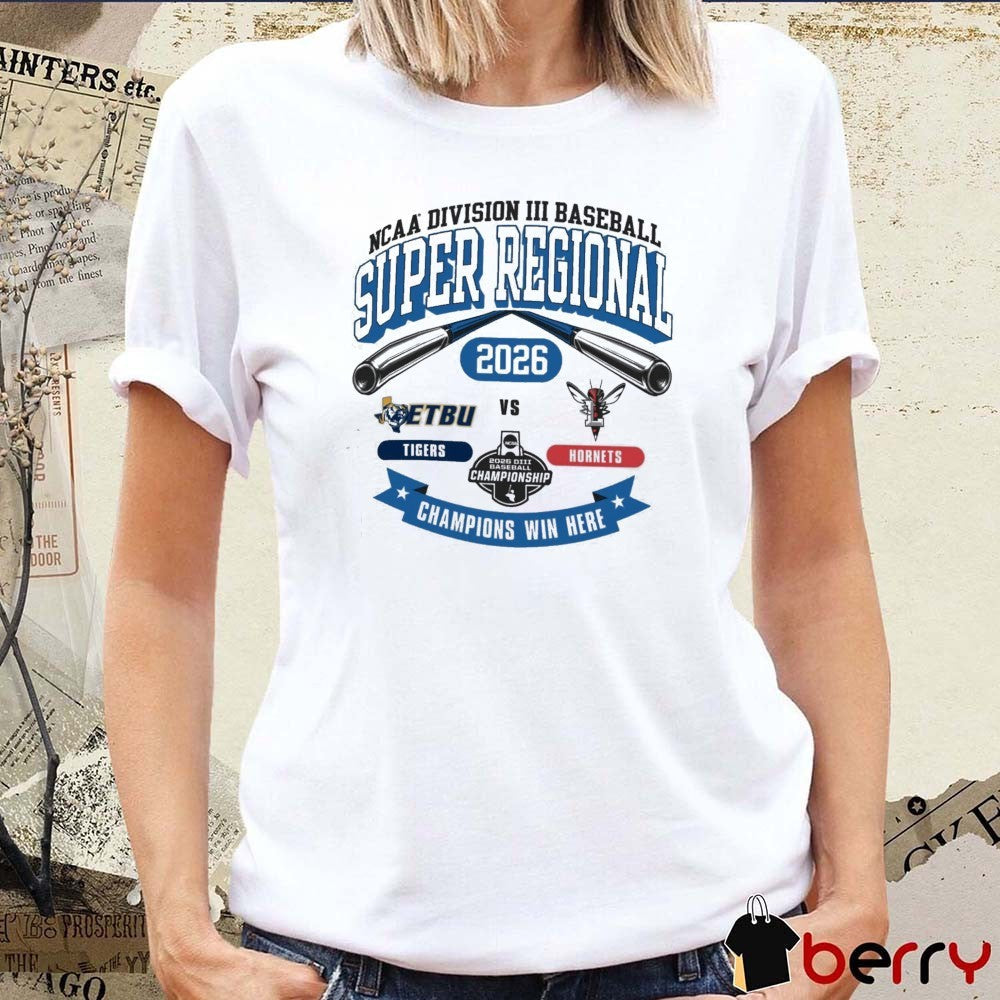 2026 NCAA Division III Baseball Super Regional Lynchburg Tigers Vs Hornets t-shirt