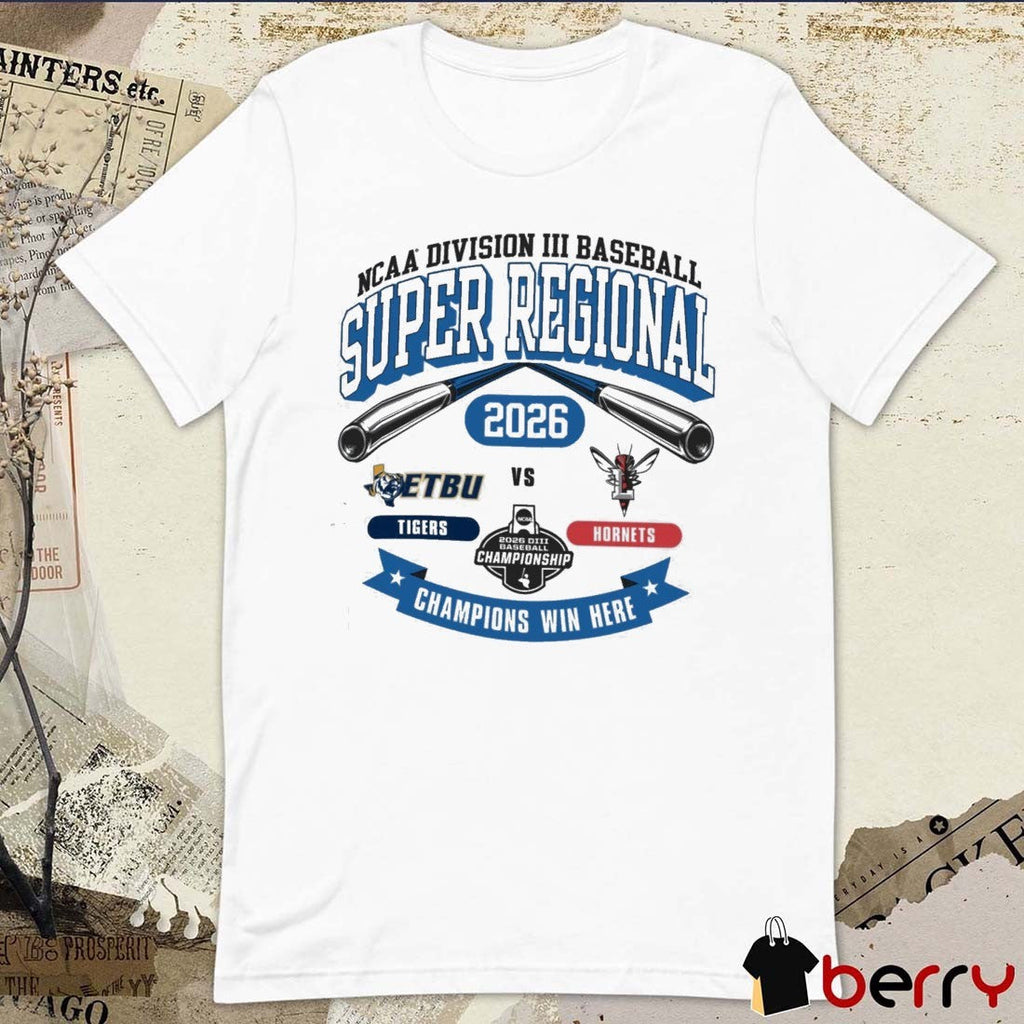 2026 NCAA Division III Baseball Super Regional Lynchburg Tigers Vs Hornets t-shirt