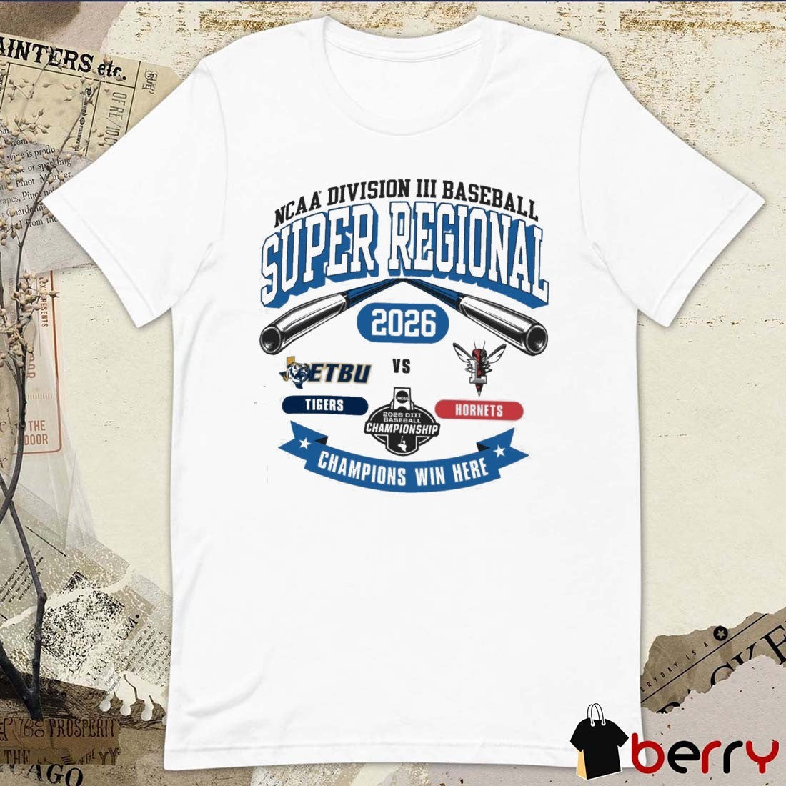 2026 NCAA Division III Baseball Super Regional Lynchburg Tigers Vs Hornets t-shirt