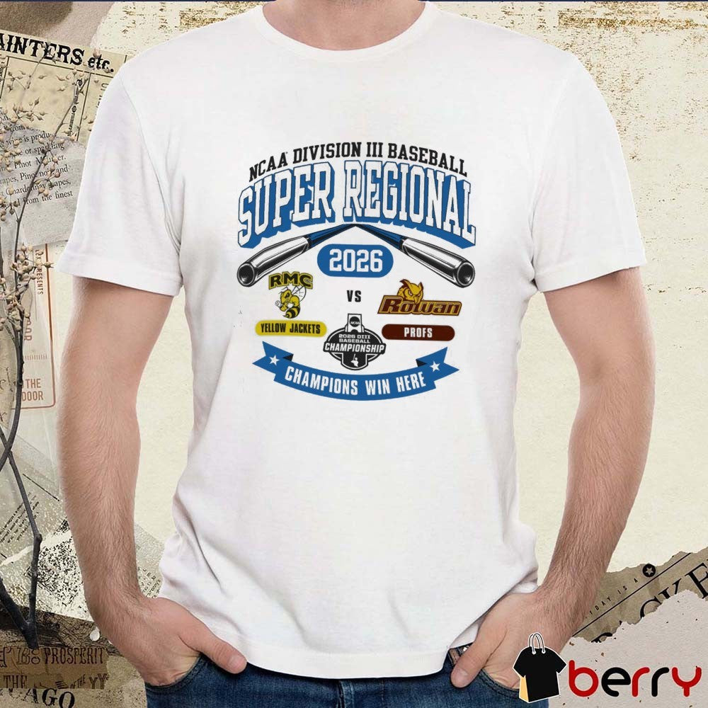2026 NCAA Division III Baseball Super Regional Rowan Yellow Jackets Vs Profs t-shirt