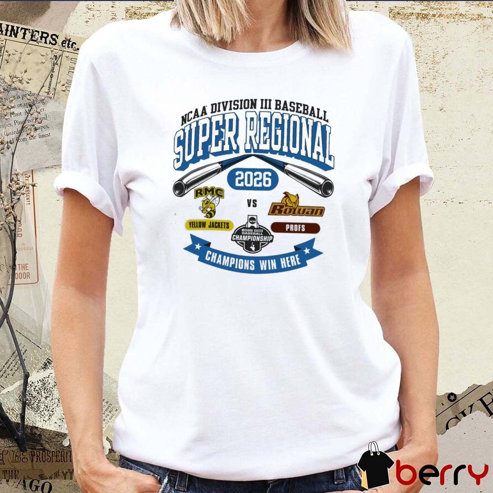 2026 NCAA Division III Baseball Super Regional Rowan Yellow Jackets Vs Profs t-shirt